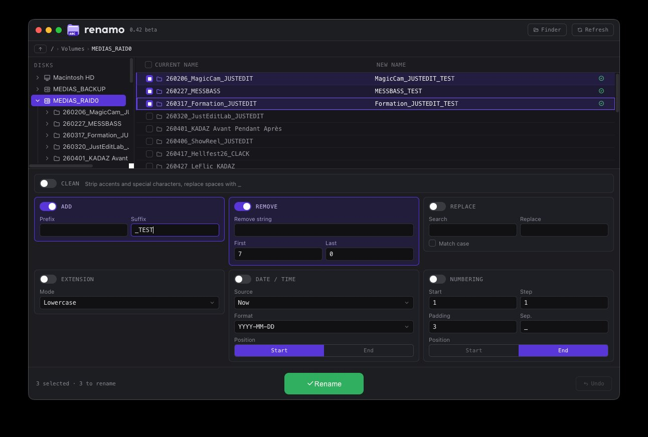 Renamo interface